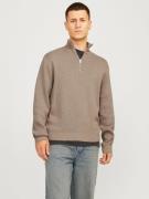 Jack & Jones Schipperstrui JPRBLAMILANO STITCH KNIT HALF ZIP SN