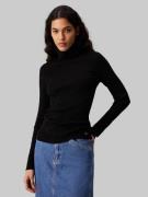 NU 20% KORTING: Calvin Klein Coltrui WOVEN LABEL ROLL NECK SWEATER