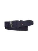 Tommy Hilfiger Leren riem ADAN NUBUCK 3.5 met metalen label aan de slu...