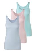 Petite fleur Hemd van pure katoen, tanktop, onderhemd (Set van 3)