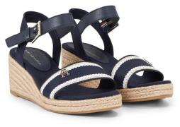 NU 20% KORTING: Tommy Hilfiger Sleehaksandaaltjes WEBBING WEDGE SANDAL...