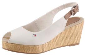 Tommy Hilfiger Sandaaltjes ICONIC ELBA SLING BACK WEDGE zomerschoen, s...