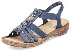 NU 20% KORTING: Rieker Sandalen zomerschoen, sandaal, keilhak, met dec...