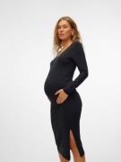 NU 20% KORTING: Mamalicious Positiejurk MLEVA LS JRS MIDI DRESS NOOS