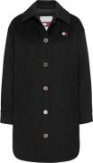 TOMMY JEANS Korte jas TJW WOOL COAT EXT met geborduurd logo