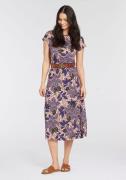 NU 20% KORTING: Laura Scott Midi-jurk met stijlvolle all-over print - ...