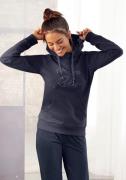 Lascana Hoodie met frontopdruk, loungepak, hoodie