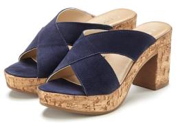 NU 20% KORTING: Lascana Slippers Mule, sandaal, open schoen van leer m...