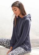 Lascana Hoodie met ruches, loungepak, hoodie