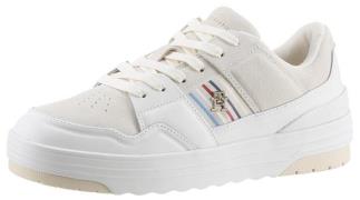 NU 20% KORTING: Tommy Hilfiger Plateausneakers SUEDE STRIPES BASKET LO...