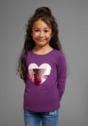 KIDSWORLD Shirt met lange mouwen Hart , met hart van keerbare paillett...