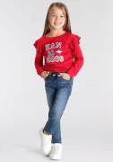 KangaROOS Sweatshirt Kleine meisjes met glitter en ruches aan de mouwe...