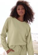 s.Oliver RED LABEL Beachwear Sweatshirt Van ribkwaliteit met overlappe...