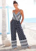 Vivance Jumpsuit met boorddruk en zakken, zomerse jumpsuit, wijde pijp...