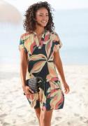 s.Oliver RED LABEL Beachwear Blousejurk met volant aan de rok, korte z...