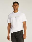 NU 20% KORTING: TOMMY JEANS T-shirt TJM REG GOLD LINEAR LOGO TEE EXT