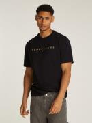 NU 20% KORTING: TOMMY JEANS T-shirt TJM REG GOLD LINEAR LOGO TEE EXT