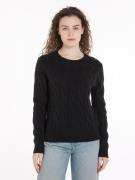 NU 20% KORTING: Tommy Hilfiger Gebreide trui SOFT WOOL CABLE C-NK