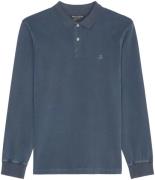 Marc O'Polo Poloshirt met lange mouwen in washed-look