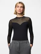 NU 20% KORTING: pieces Body met lange mouwen PCMILLY LS MESH BODYSTOCK...