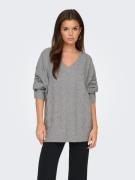 NU 20% KORTING: Only Trui met V-hals ONLJEANETT LIFE L/S CABLE V-NECK ...