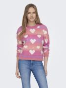 Only Gebreide trui ONLAIDA L/S HEART PULLOVER EX KNT