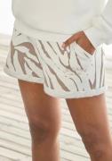 Lascana Relaxshorts - Korte broek met zebraprint, zijzakken en logosti...