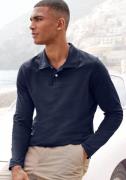 Beachtime Poloshirt met lange mouwen Shirt met polokraag en knoopsluit...