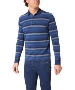 Pioneer Authentic Jeans Poloshirt met lange mouwen met gestreept patro...