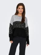 Only Trui met ronde hals ONLJADE ANIMAL LS O-NECK NOOS KNT