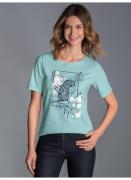 NU 20% KORTING: Trigema T-shirt TRIGEMA T-shirt met bloemrijk leopard-...