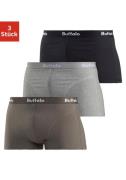 Buffalo Hipster Boxershorts met overlocknaden aan de voorkant van kato...