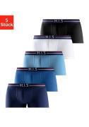 H.I.S Hipster Boxershorts met strepen en merkelogo in de tailleband va...