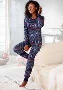 NU 20% KORTING: Lascana Pyjama met winterse print (2-delig)