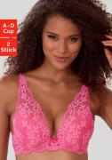 NU 20% KORTING: Petite fleur Push-up-bh in high apex-belijning, dessou...