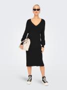 Only Gebreide jurk ONLKATIA LS V-NECK DRESS NCA KNT