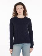 NU 20% KORTING: Tommy Hilfiger Gebreide trui SOFT WOOL CABLE C-NK