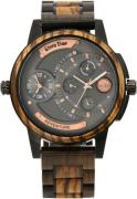 GreenTime Kwartshorloge ZW158A Polshorloge, herenhorloge, houten horlo...