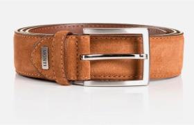 NU 20% KORTING: MONTI Leren riem 3,5 cm breed, business-casual, suede,...