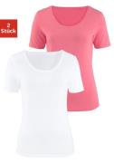 Vivance T-shirt Elastische katoenkwaliteit (Set van 2)