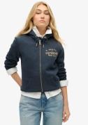 NU 20% KORTING: Superdry Sweatvest SU-Luxe Metallic Logo Ziphood