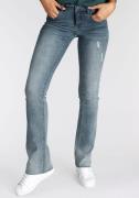 Arizona Bootcut jeans Ultra Stretch uitlopende pasvorm, modieuze used-...