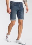 H.I.S Jeansshort DEYO rechte snit, used-wassing, lage taille