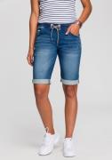 NU 20% KORTING: KangaROOS Jog-jeansbermuda rechte pasvorm, used-wassin...