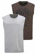 NU 20% KORTING: Man's World Muscle-shirt mouwloos, bedrukt, ronde hals...