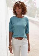 Vivance Shirt met korte mouwen Met broderie anglaise Shirt met modieuz...