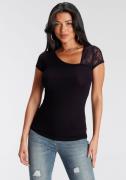 NU 20% KORTING: Melrose T-shirt Korte mouwen, feminin gesneden, asymme...