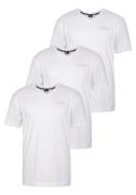 H.I.S Shirt met V-hals Korte mouwen, slim fit, van katoen (Set van 3)