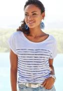 NU 20% KORTING: Beachtime T-shirt Met streepdessin in een zachte katoe...