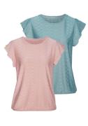 NU 20% KORTING: Vivance Shirt met korte mouwen Met broderie anglaise i...